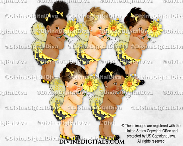 Queen Bee Yellow Black Wings Flower Baby Girl