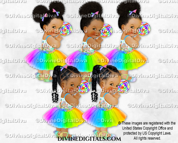 Candy Princess Rainbow Tutu Lollipop Baby Girl Babies of Color