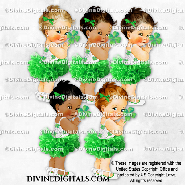 St. Patrick's Day Ireland Irish Green Tutu Clover Baby Girl