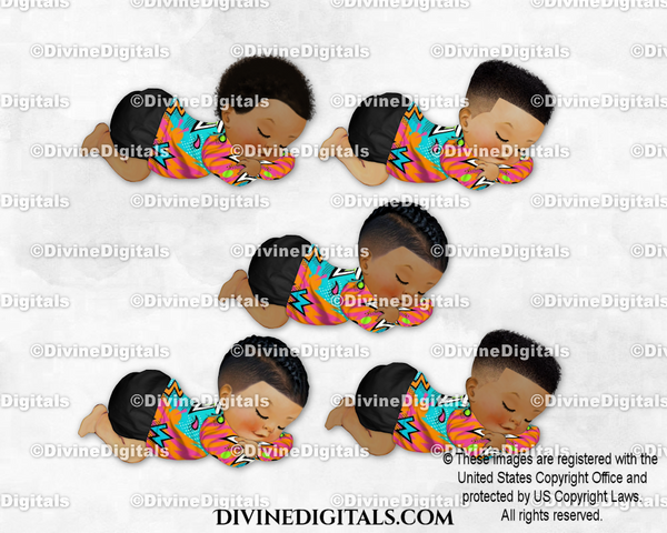 Hip Hop Graffiti Jacket Sleeping Baby Boy Babies of Color