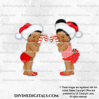 Prince & Princess Christmas Santa Hat Candy Cane Red Baby Boy Girl DARK