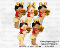 Pooh Bear Red Yellow Honey Jar Baby Boy Digital Image Instant Download
