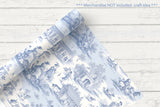 Seamless Antique Cornflower Blue Toile Scrapbooking Journaling Backgrounds Digital Paper Printable Tiling | Instant Download CU