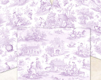 Seamless Antique Lavender Toile Scrapbooking Journaling Backgrounds Digital Paper Printable Tiling | Instant Download CU