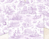 Seamless Antique Lavender Toile Scrapbooking Journaling Backgrounds Digital Paper Printable Tiling | Instant Download CU