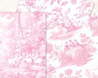 Seamless Antique Pink Toile Scrapbooking Journaling Backgrounds Digital Paper Printable Tiling | Instant Download CU