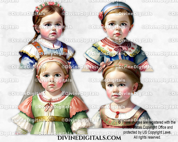 Baby Girl Portraits Sweden Traditional Dress 101-104