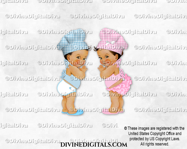 Little Chef BabyQ Blue Pink Hat Apron BBQ | Boy Girl MEDIUM