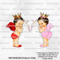 Valentine Cupids Red Pink Angel Wings Gold Crown Bow Arrow Baby Boy Girl LIGHT