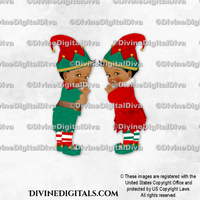 Christmas Elves Hat Stripes Red Green Baby Boy Girl DARK