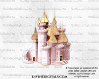 Royal Fairytale Castle Pink Gold