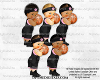 Basketball Player Black Pink Ball Sweatband Sneakers Baby Boy