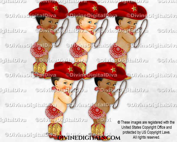 Cowboy Red & Beige Hat Boots Lasso Baby Boy