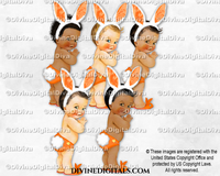 Easter Bunny Orange Ears Cottontail Slippers Baby Boy
