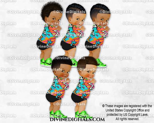 Hip Hop Graffiti Jacket Lime Sneakers Baby Boy Babies of Color