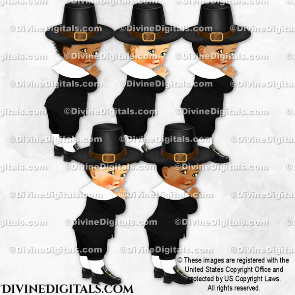 Pilgrim Black Suit Hat Buckle Shoes Thanksgiving Baby Boy