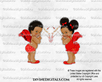 Valentine Cupids Red Angel Wings Bow Arrow Baby Boy Girl DARK Puffs