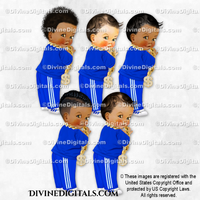 Hip Hop Royal Blue Tracksuit Sneakers Gold Chain Baby Boy Clipart