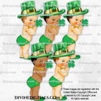 St. Patrick's Day Ireland Irish Green Gold Bow Tie Top Hat Clover Baby Boy