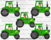 Farmer Tractor Hat Boots Green Yellow Baby Boy