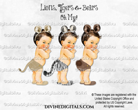 Lions Tigers & Bears Oh My! Baby Boy Light Tone