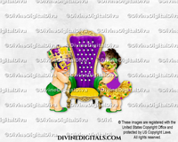Mardi Gras Chair Purple Gold Green Baby Boy Girl LIGHT