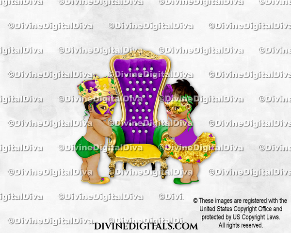 Mardi Gras Chair Purple Gold Green Baby Boy Girl MEDIUM