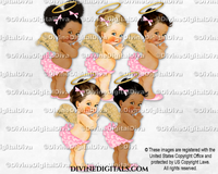 Angel Pink Gold Wings Halo Baby Girl