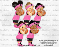 Princess Basketball Player Pink & Black Ball Sweatband Sneakers Baby Girl