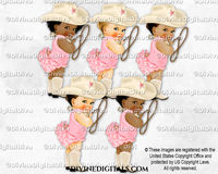 Cowgirl Pink & Ivory Hat Boots Lasso Baby Girl