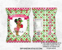 Chip Bag Wrapper So Berry Sweet Strawberry Pink Green Baby Girl DARK Puffs