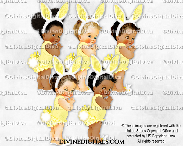 Easter Bunny Yellow Ears Cottontail Slippers Baby Girl