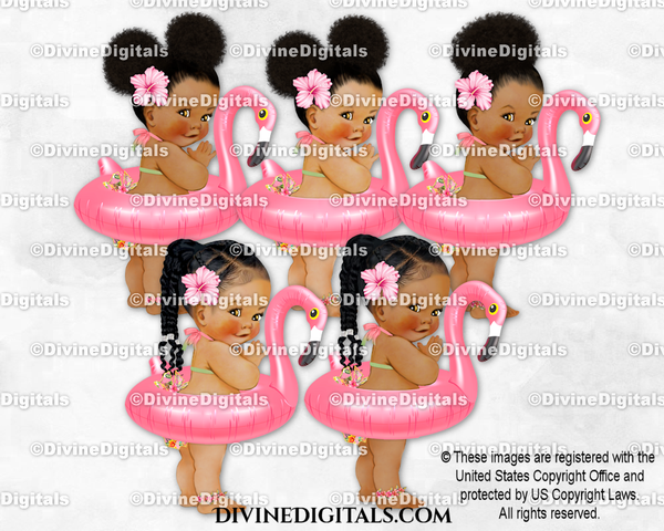 Flamingo Floatie Pink Bikini Baby Girl Babies of Color