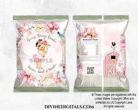 Goosey Gander Nursery Rhyme Pink Green Printable Chip Bag Baby Girl LIGHT