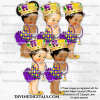 Princess Mardi Gras Purple Green Gold Crown Baby Girl