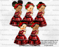 Mexican Jalisco Black Red Embroidered Dress Baby Girl