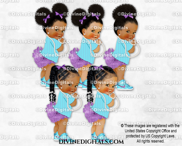 Ruffle Pants Plum & Turquoise Baseball Jersey Pearls Sneakers Baby Girl