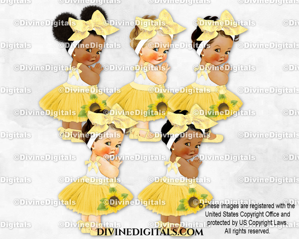 Sunflower Yellow Dress Big Bow Baby Girl