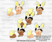 Sleeping Baby Bunny Yellow Ears Cottontail Slippers Boy