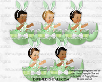 Easter Egg Bunny Green Ears Rabbit Shirt Sitting Baby Boy