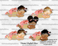 Sleeping Butterfly Princess Wings Coral Gold Baby Girl