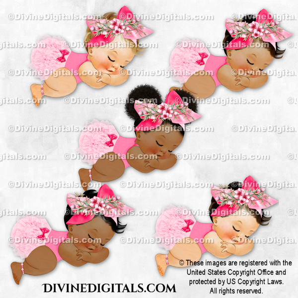 Sleeping Big Bow Pink Cherry Blossom LOVE Anklet Baby Girl