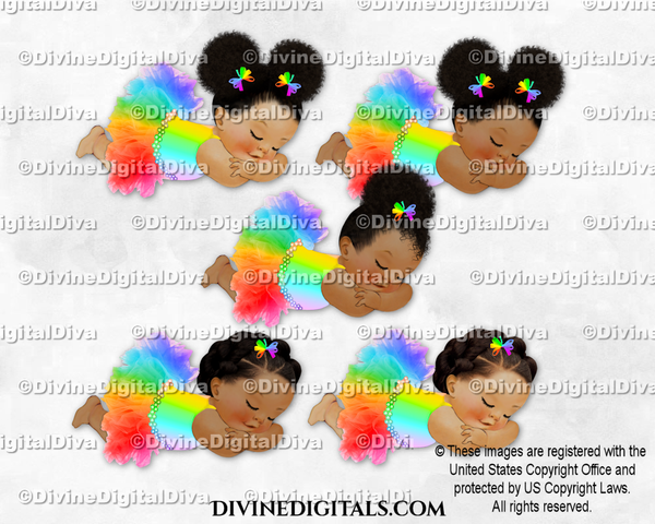 Sleeping Princess Rainbow Tutu Baby Girl Babies of Color