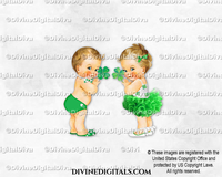 St. Patrick's Day Green Shamrock Baby Boy Girl LIGHT BLONDE